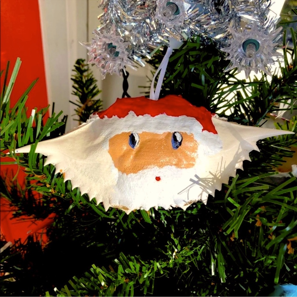 Santa crab ornament